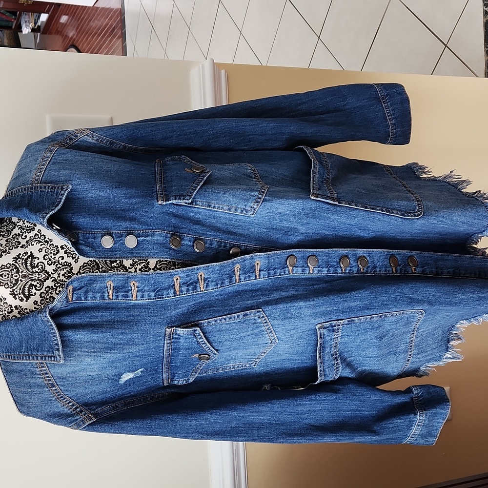 NWOT, Denim Top